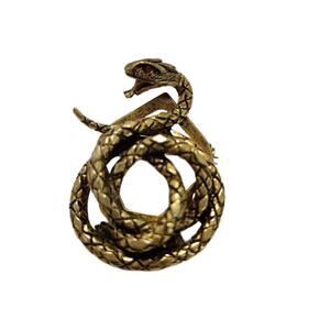 Vintage Arthur Pepper ART Coiled Snake Brooch Scarf Clip